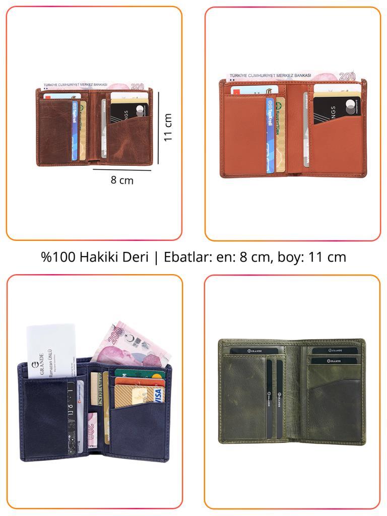 Grande Hakiki Deri Erkek Cüzdan Siyah 1755