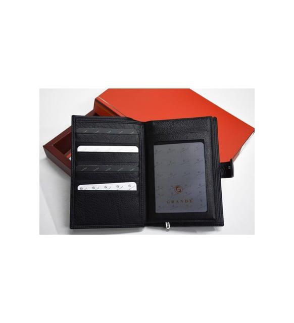 Grande Hakiki Deri Erkek Cüzdan Siyah 2462