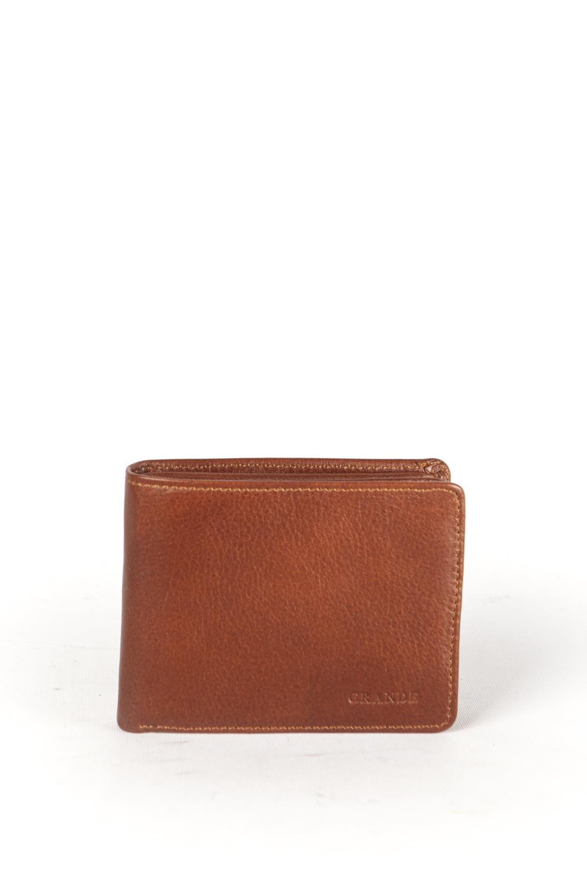 Grande Hakiki Deri Erkek Cüzdan Taba 1504