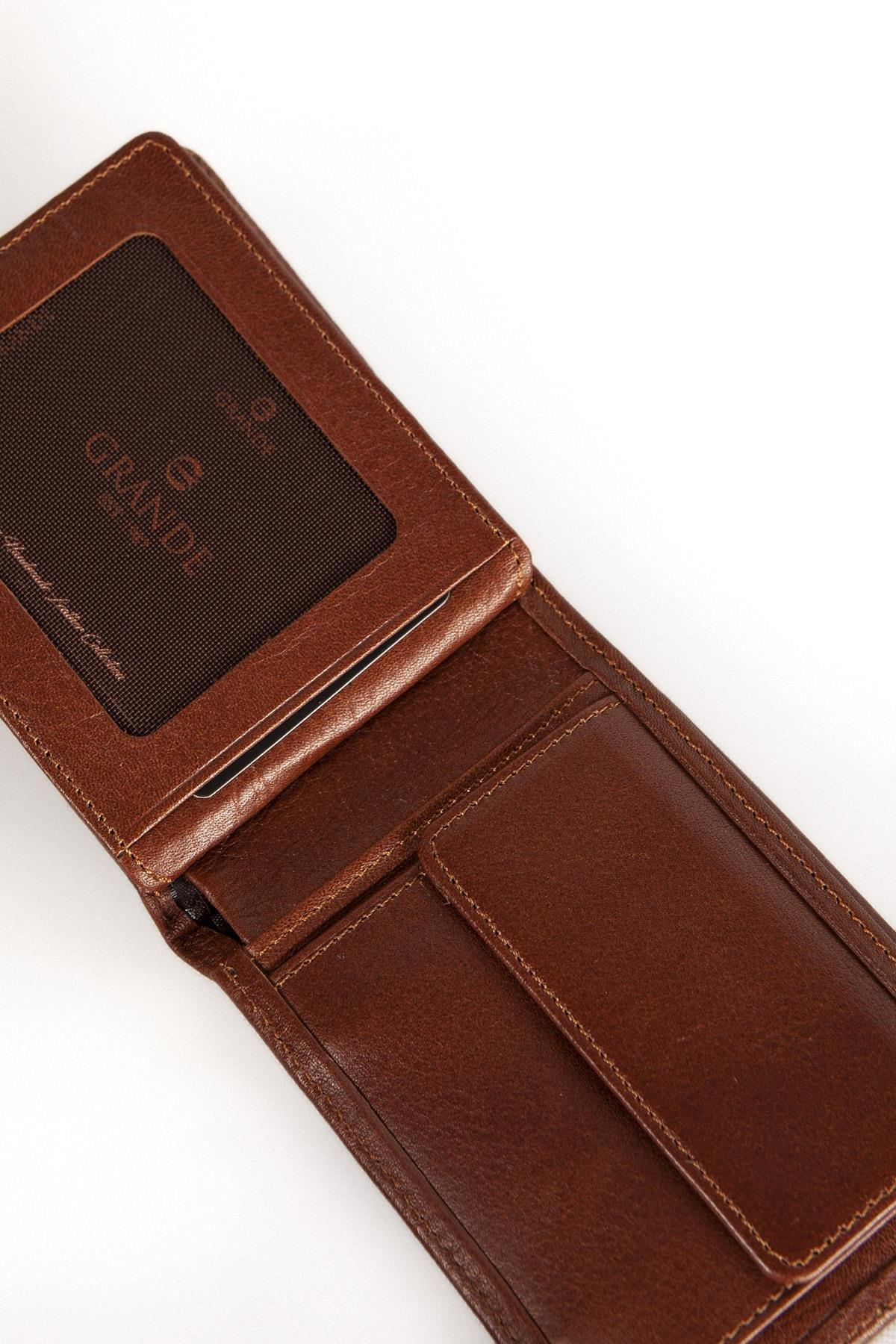 Grande Hakiki Deri Erkek Cüzdan Taba 1504