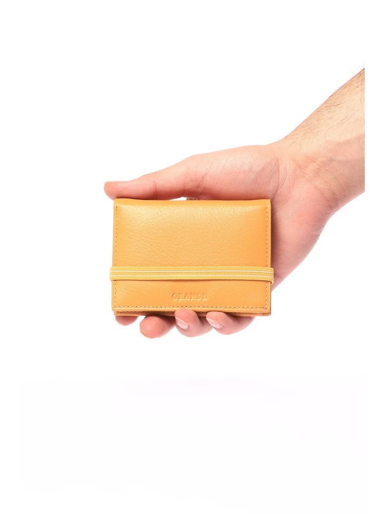 Grande Hakiki Deri Erkek Cüzdanı Sarı 325