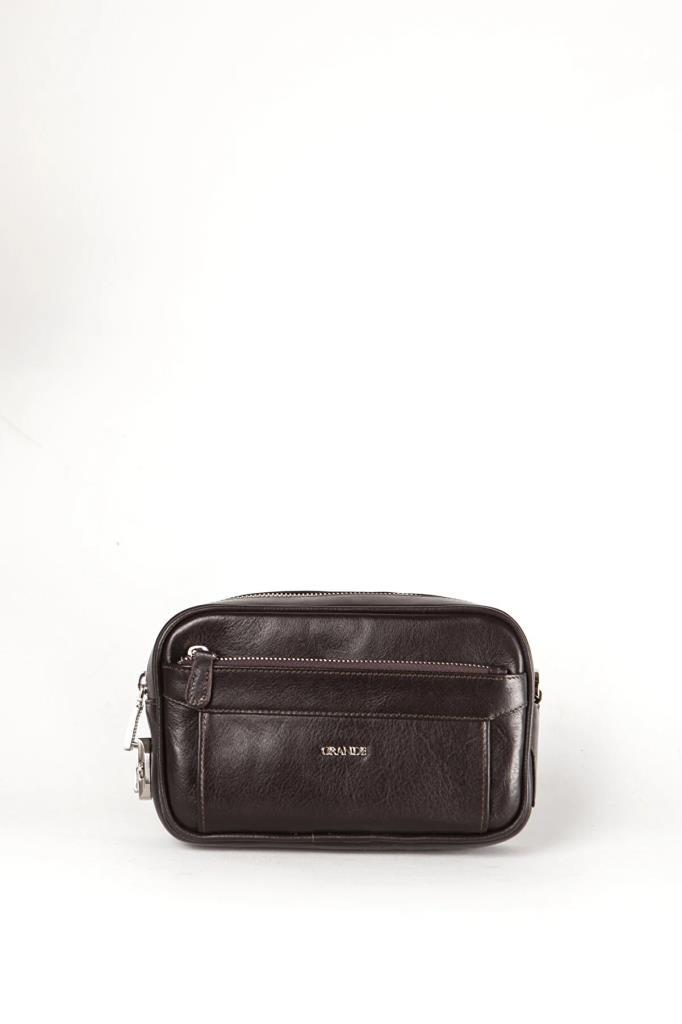 Grande Hakiki Deri Erkek El Çantası Kahve 4288