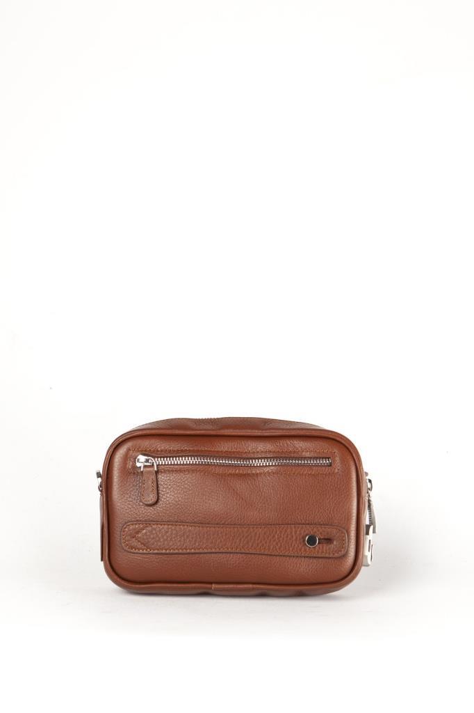 Grande Hakiki Deri Erkek El Çantası Taba 4288