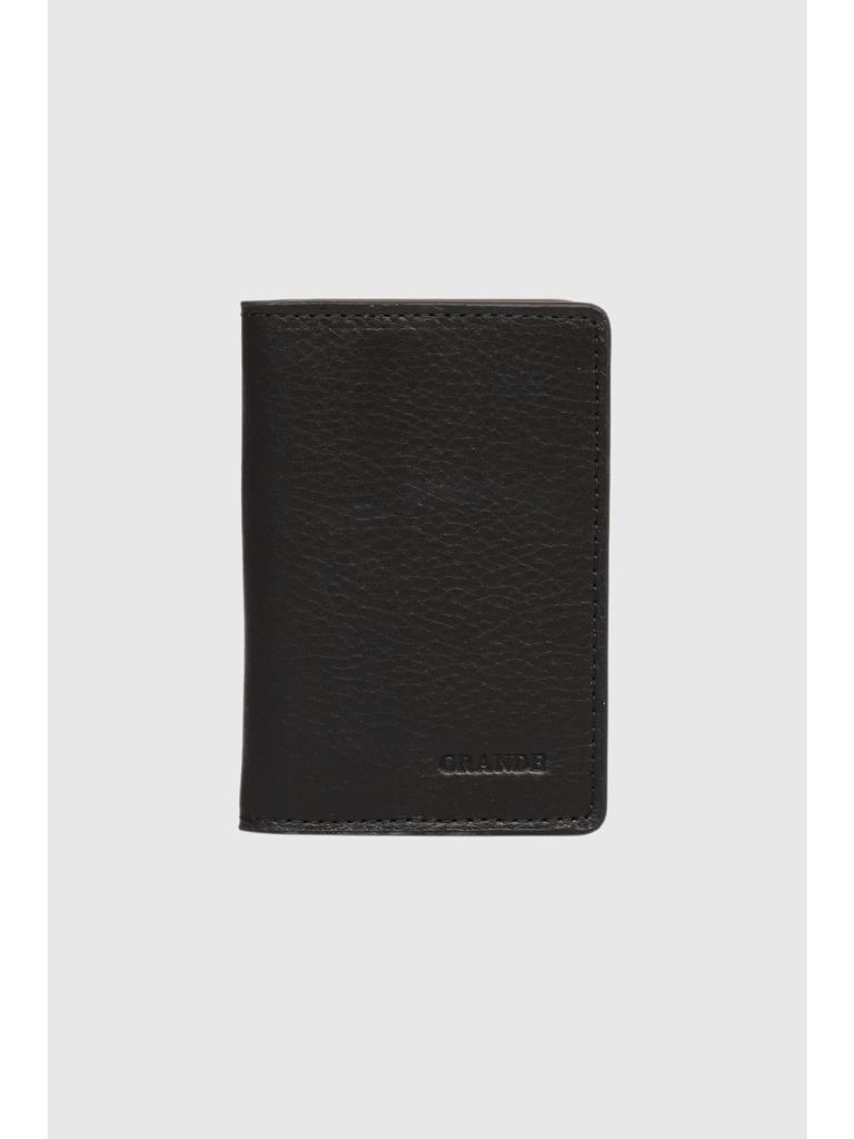 Grande Hakiki Deri Erkek Kartlık Cüzdan Siyah 855