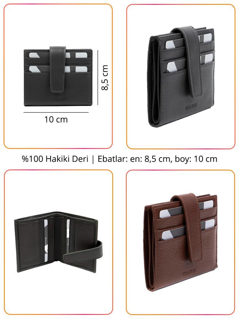 Grande Hakiki Deri Erkek Kartlık Lacivert 718