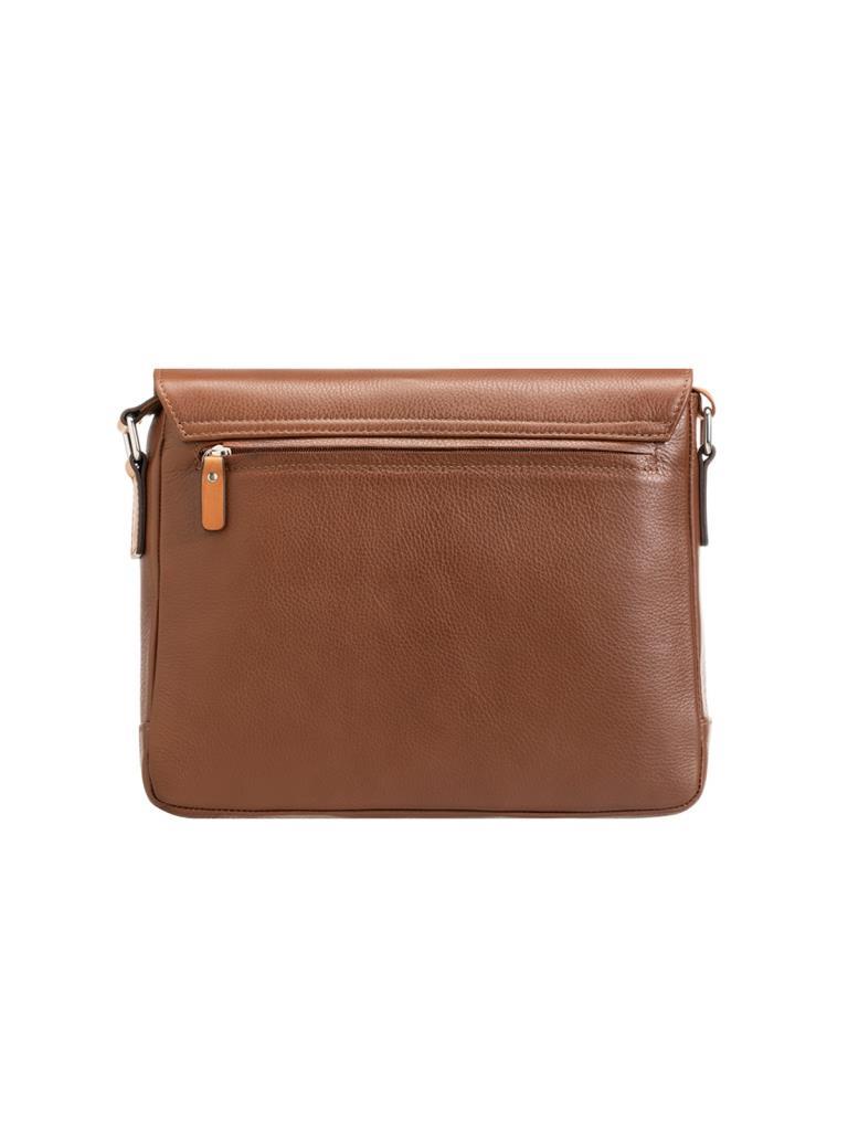 Grande Hakiki Deri Erkek Postacı Çantası Taba 4253