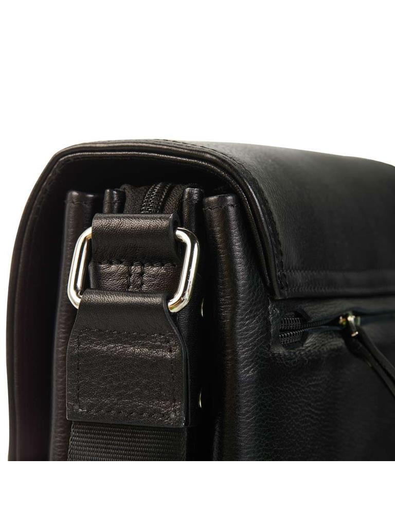 Grande Hakiki Deri Erkek Postacı Çantası Siyah 4261