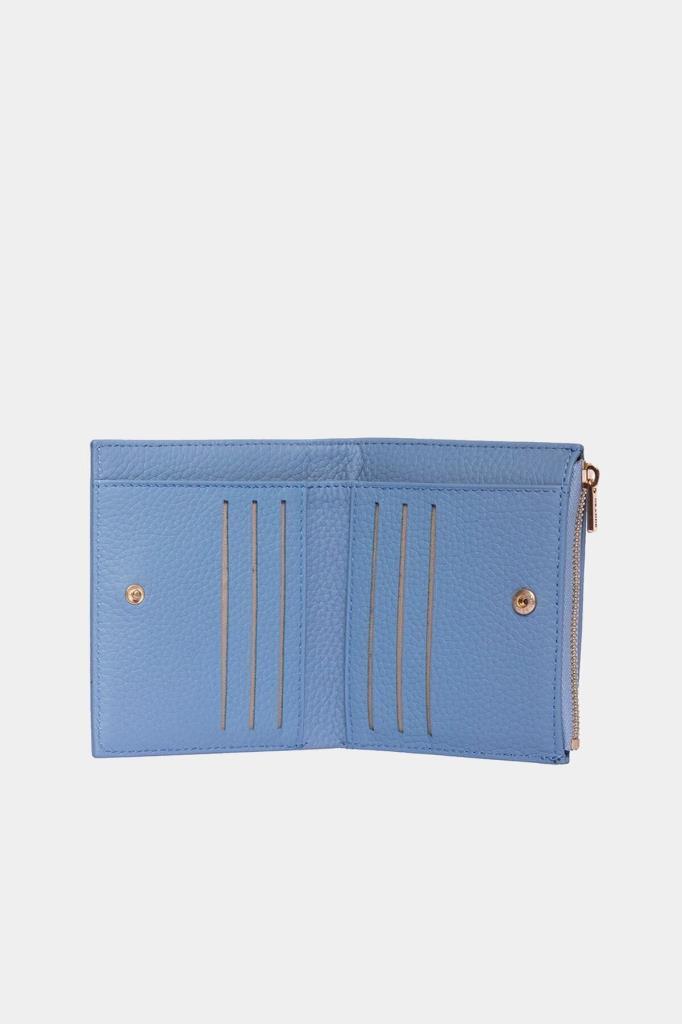 Grande Hakiki Deri Kadın Cüzdan Buz Mavi 2805