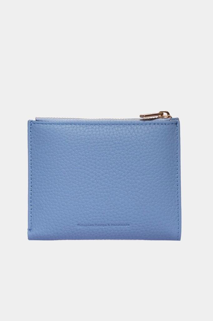 Grande Hakiki Deri Kadın Cüzdan Buz Mavi 2805