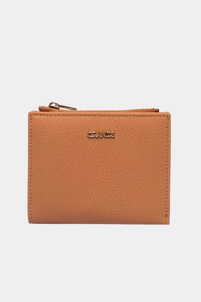 Grande Hakiki Deri Kadın Cüzdan Camel 2805