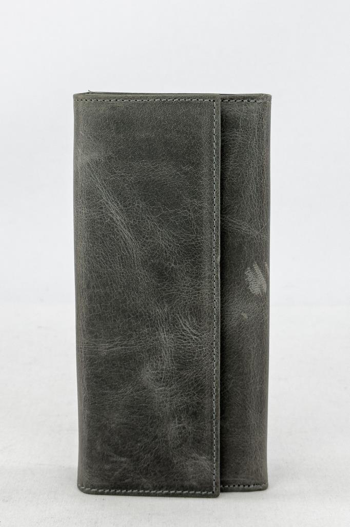 Grande Hakiki Deri Kadın Cüzdan Crazy Gri 2662