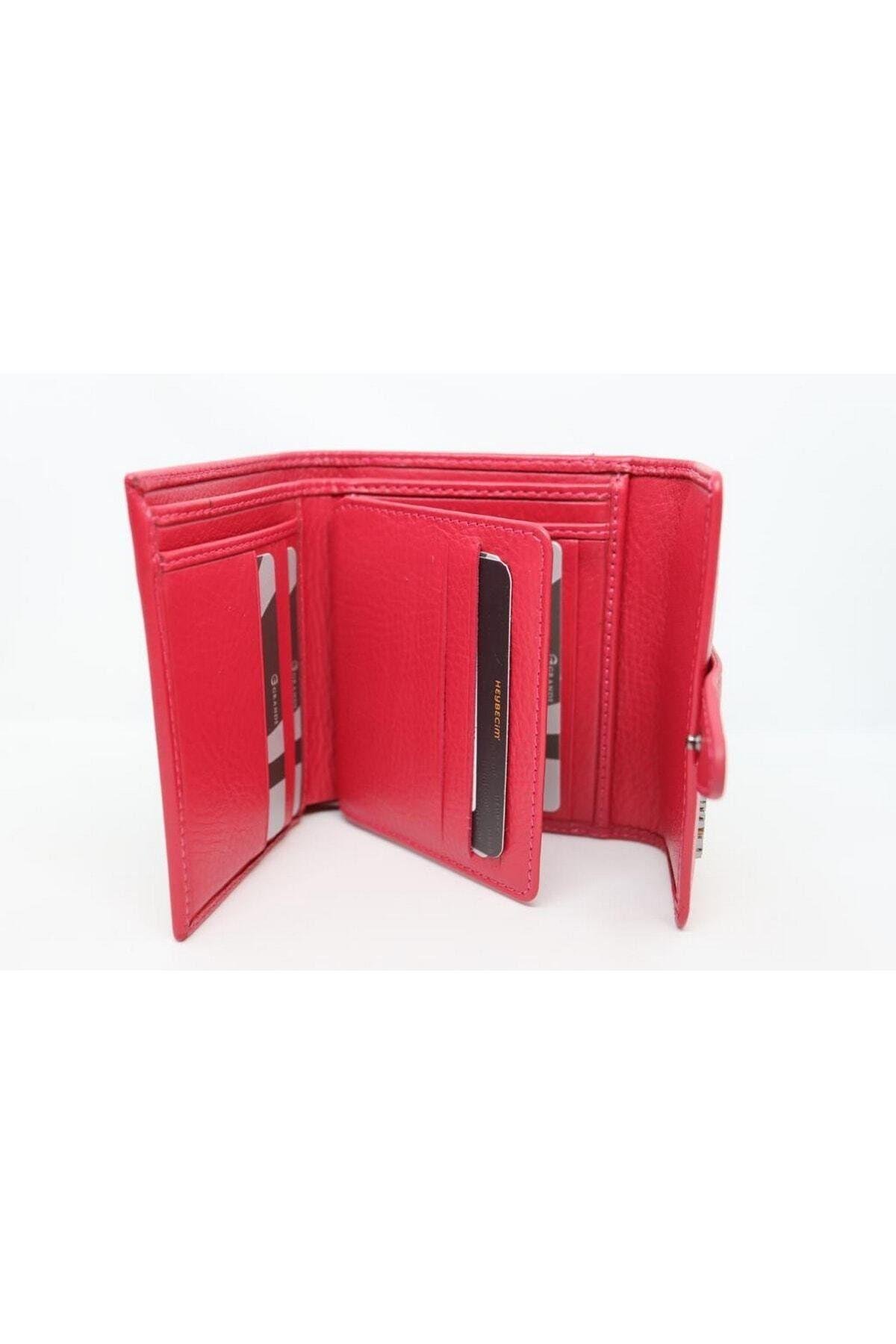 Grande Hakiki Deri Kadın Cüzdan Fuşya 2633