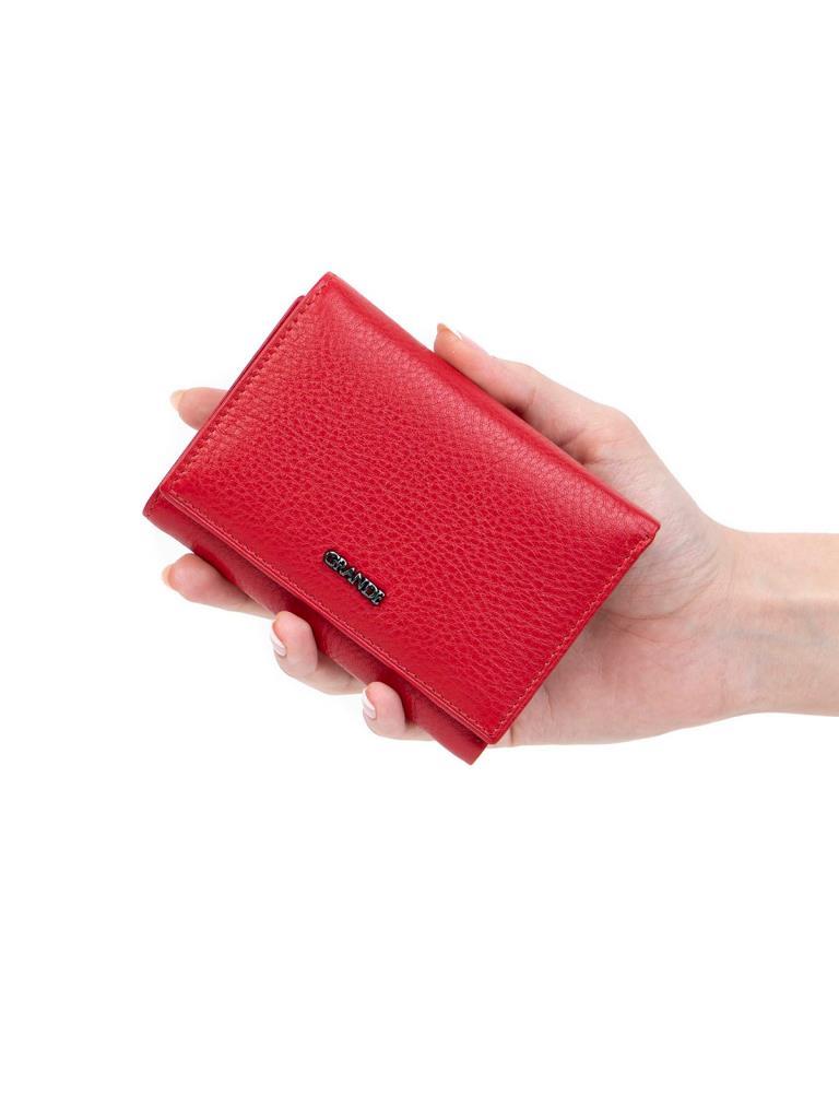 Grande Hakiki Deri Kadın Cüzdan Kırmızı 2632