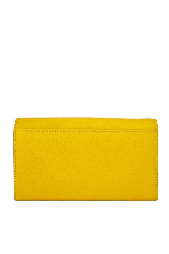 Grande Hakiki Deri Kadın Cüzdan Sarı 2604