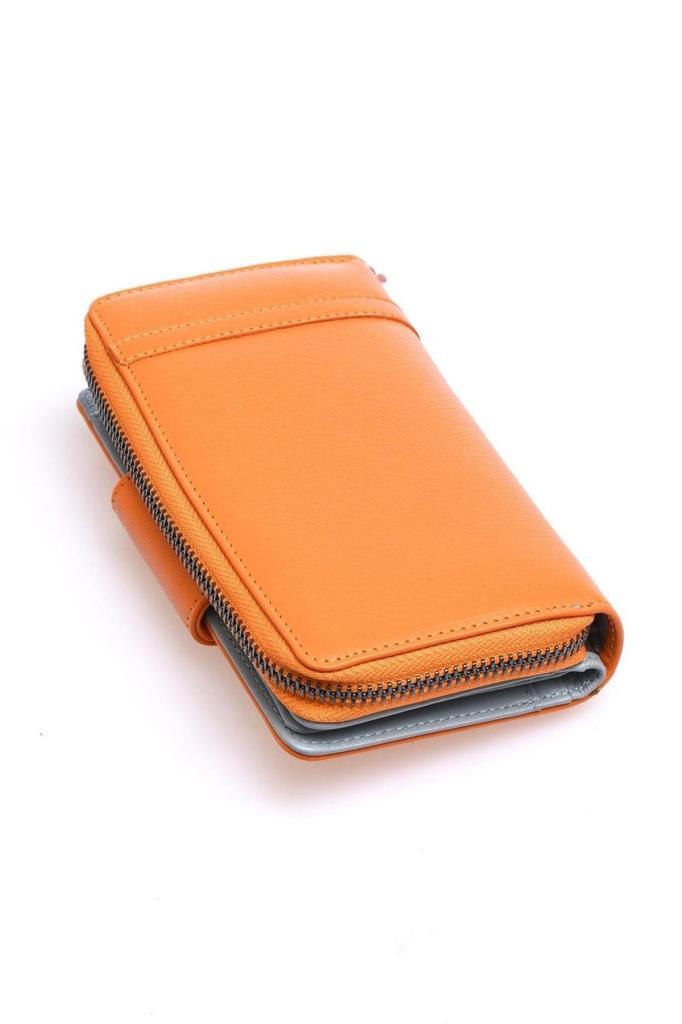 Grande Hakiki Deri Kadın Cüzdan Sarı 2716