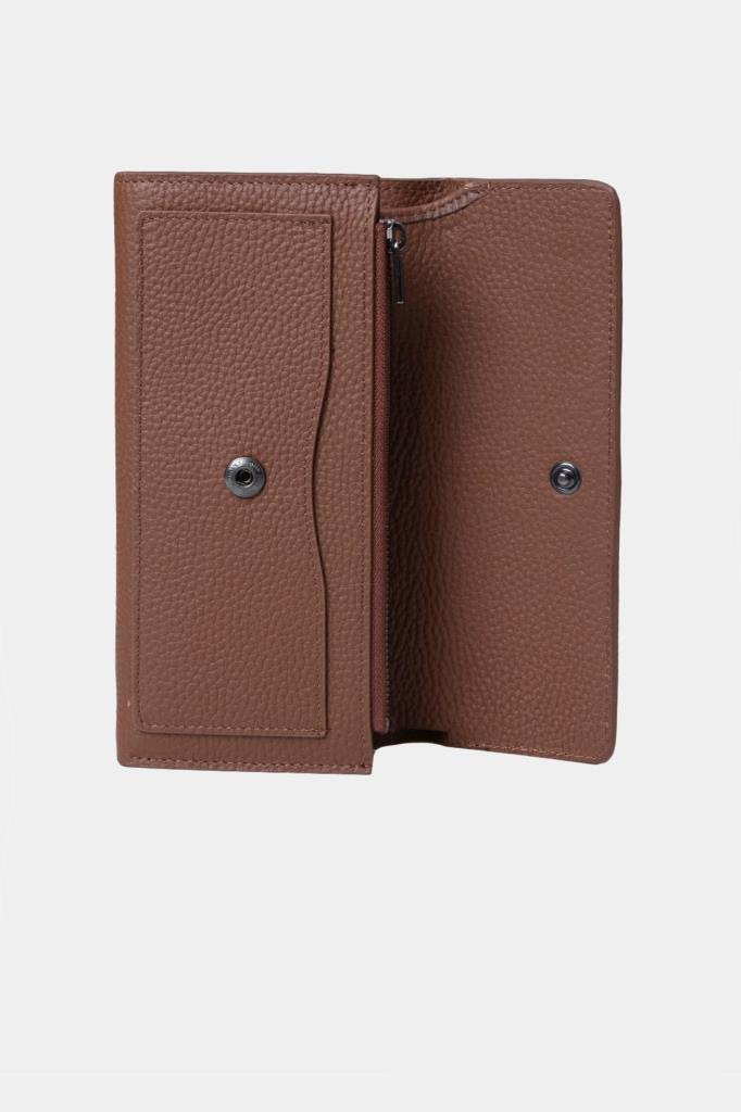 Grande Hakiki Deri Kadın Cüzdan Taba 2801