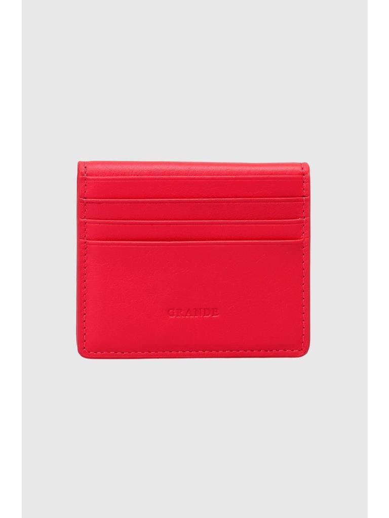 Grande Hakiki Deri Kartlık Cüzdan Kırmızı 762