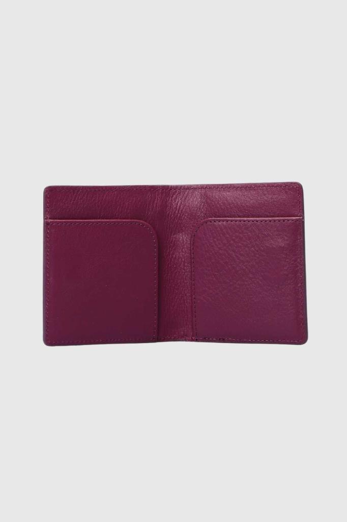 Grande Hakiki Deri Kartlık Cüzdan Mürdüm 762