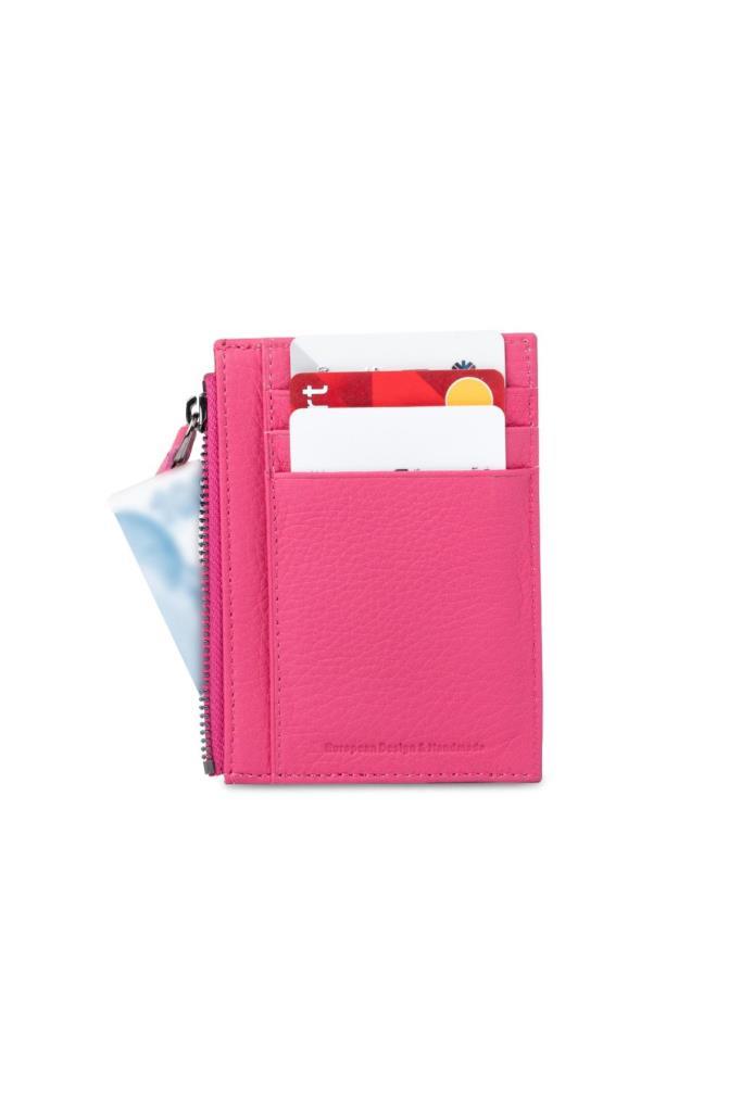 Grande Hakiki Deri Kartlık Fuşya 853