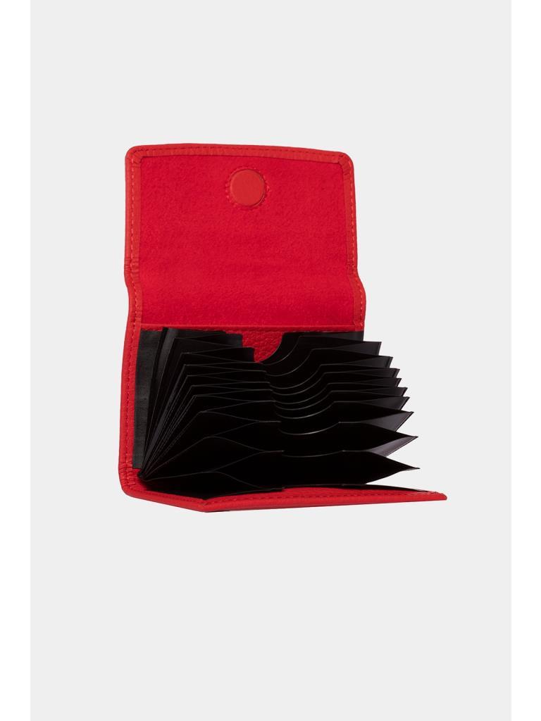 Grande Hakiki Deri Kartlık Kırmızı 841