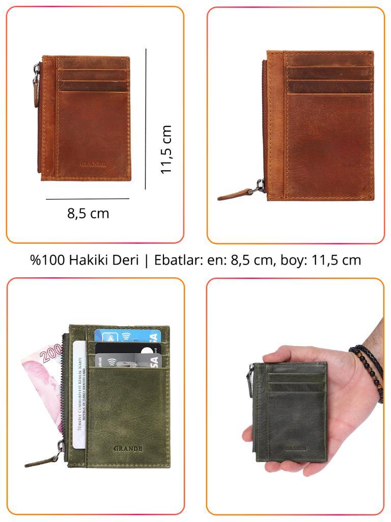 Grande Hakiki Deri Kartlık Lacivert 853