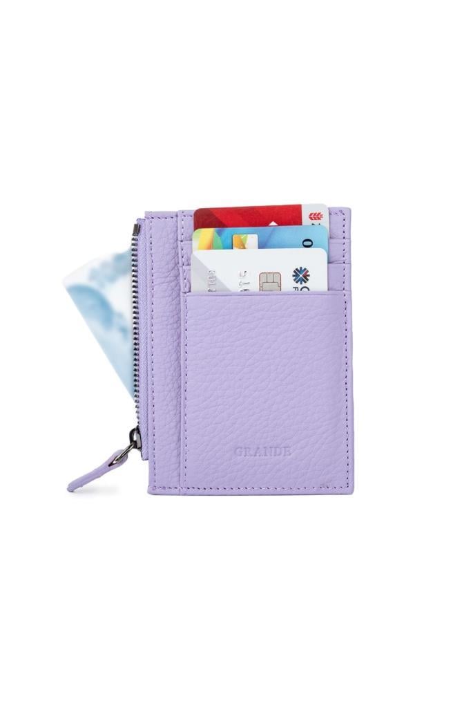 Grande Hakiki Deri Kartlık Lila 853