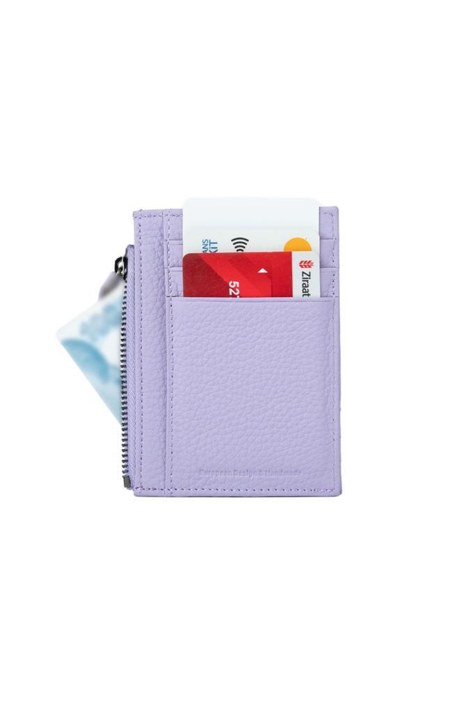 Grande Hakiki Deri Kartlık Lila 853