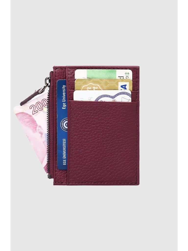 Grande Hakiki Deri Kartlık Mürdüm 853