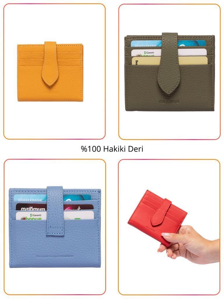 Grande Hakiki Deri Kartlık Sarı 800