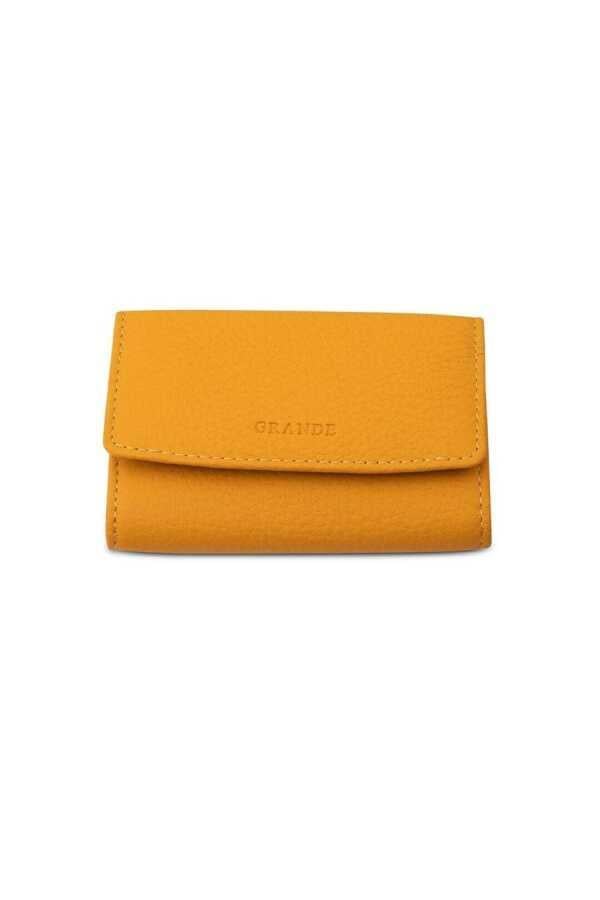 Grande Hakiki Deri Kartlık Sarı 841