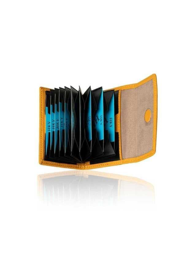 Grande Hakiki Deri Kartlık Sarı 841