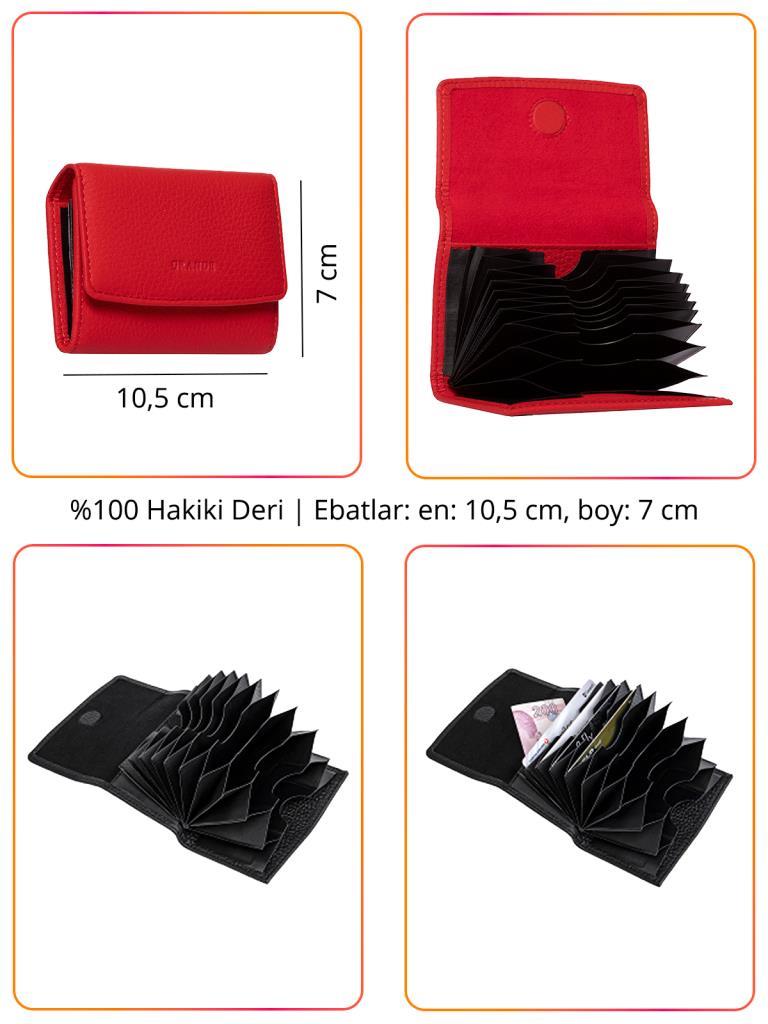 Grande Hakiki Deri Kartlık Siyah 841