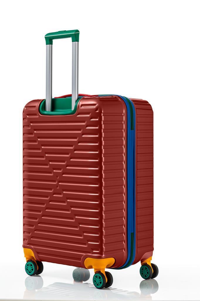 Kabin Boy %100 Polikarbon Valiz 4x2 Teker Bordo 1088