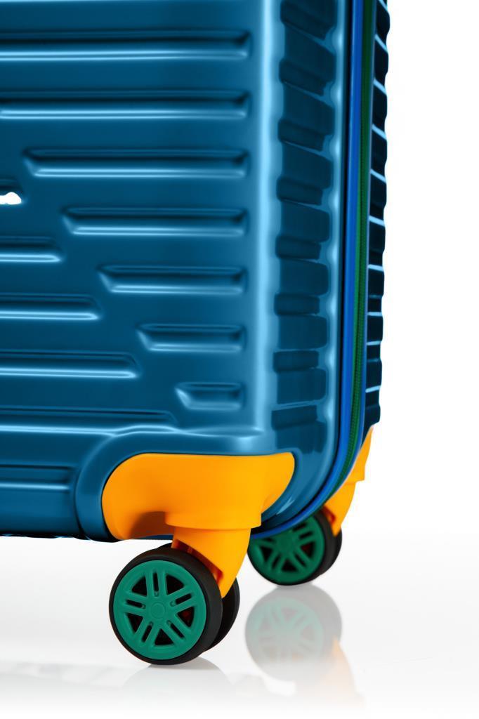 Kabin Boy %100 Polikarbon Valiz 4x2 Teker Mavi 1088