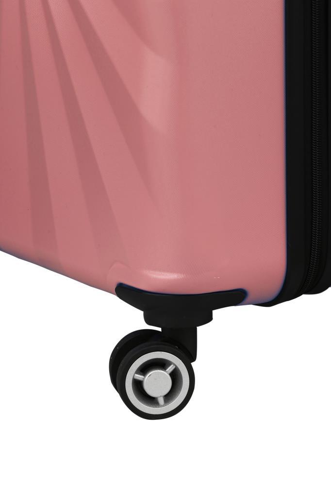 Kabin Boy %100 Polikarbon Valiz 4x2 Teker Rose 1809