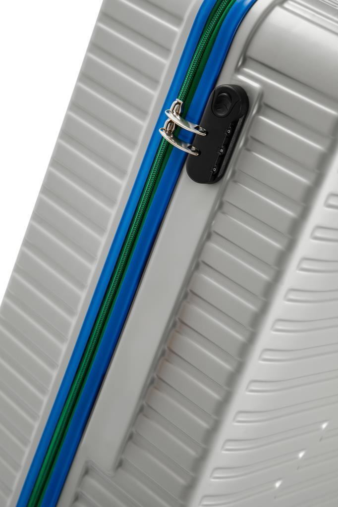 Kabin Boy %100 Polikarbon Valiz 4x2 Teker Gri 1088