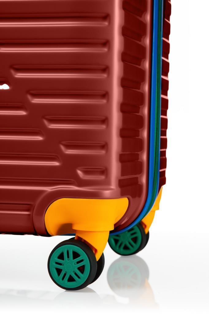 Kabin Boy %100 Polikarbon Valiz 4x2 Teker Bordo 1088