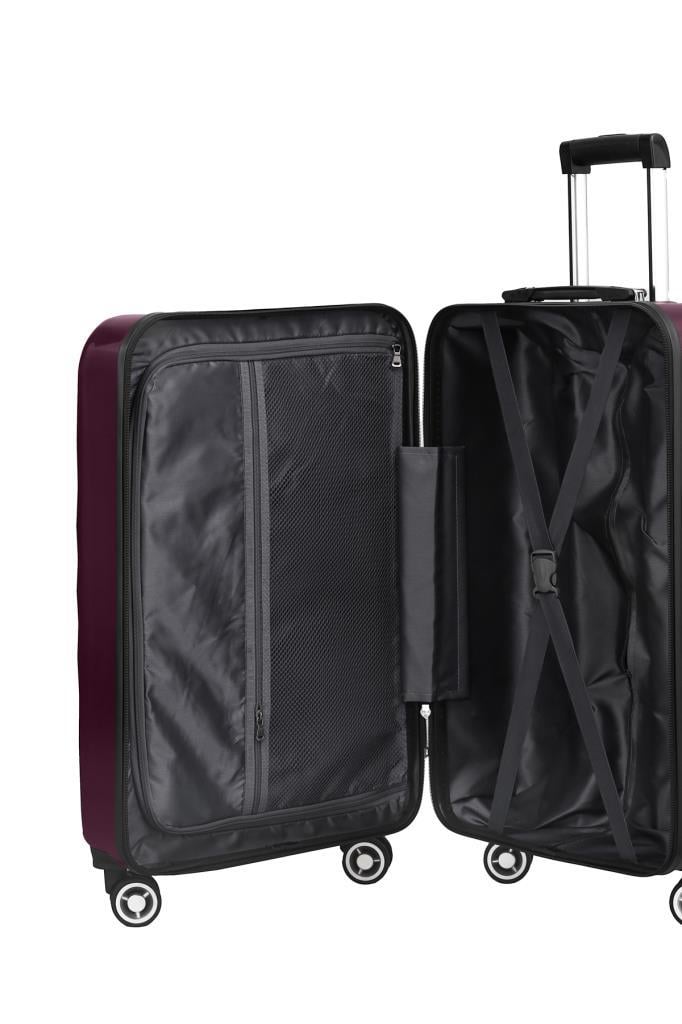 Kabin Boy %100 Polikarbon Valiz 4x2 Teker Bordo 1809