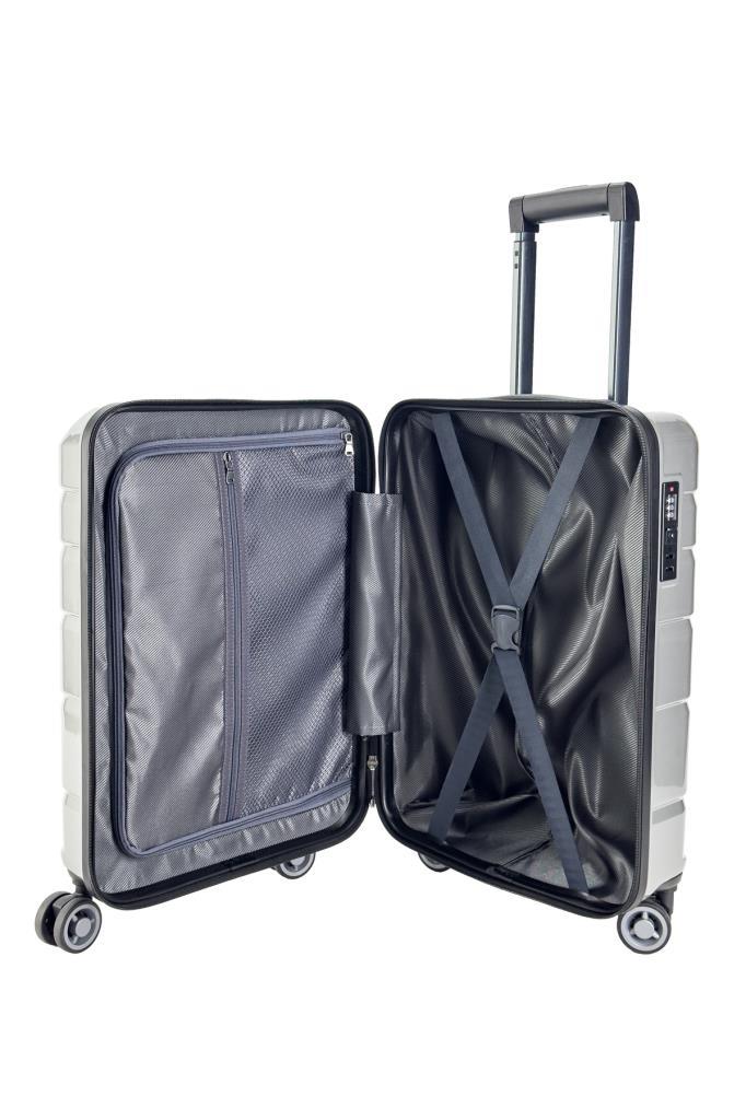 Kabin Boy %100 Polikarbon Valiz Parlak Gri 1807