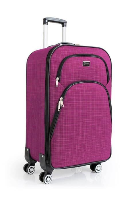 Kabin Boy 4 Teker Kumaş Valiz Fuşya 1081