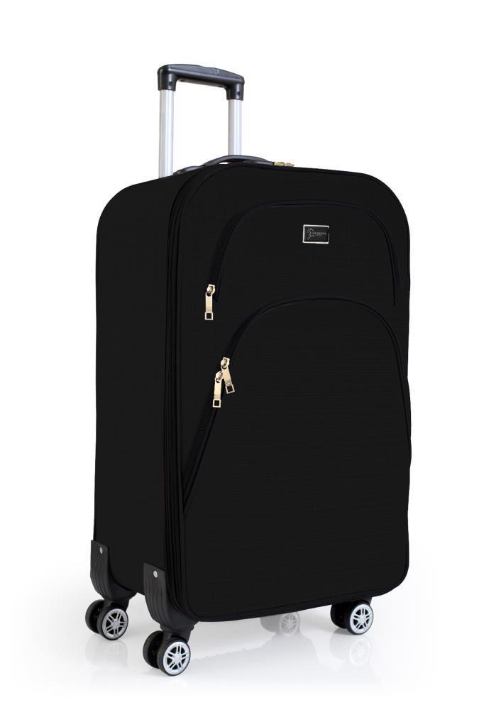 Kabin Boy 4 Teker Kumaş Valiz Siyah 1081