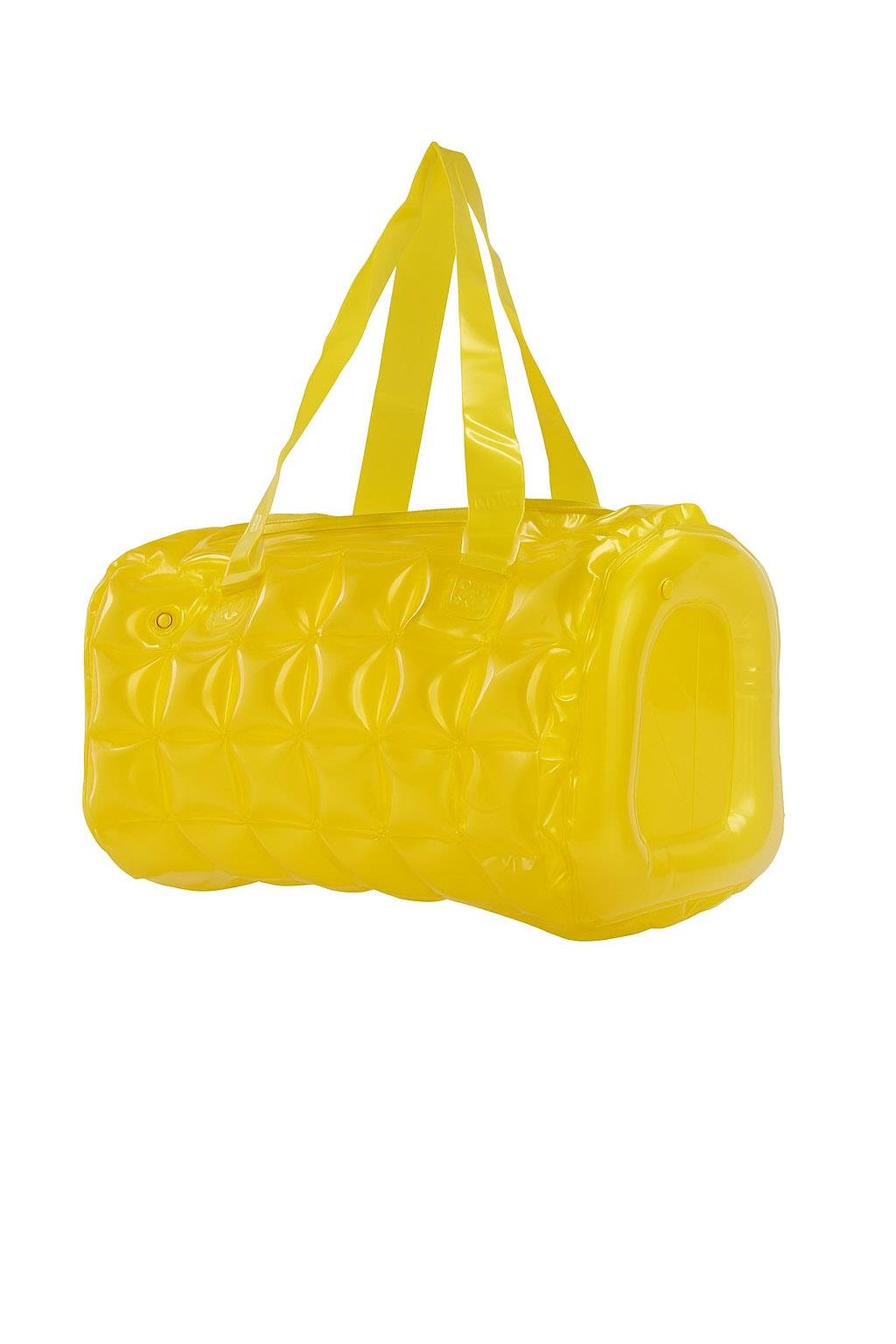 Kadın Plaj Çantası Sarı Şişme Omuz Çanta Plj04
