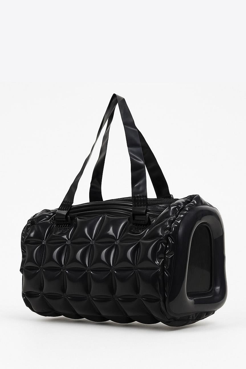 Kadın Plaj Çantası Siyah Şişme Omuz Çanta Plj04