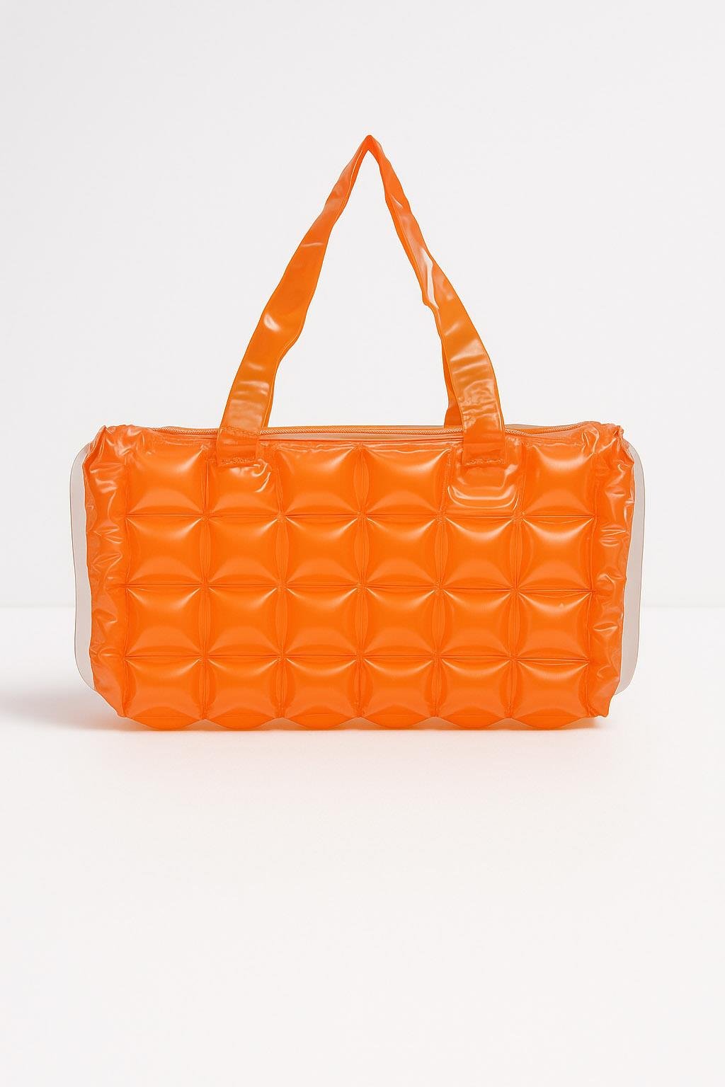 Kadın Plaj Çantası Turuncu Şişme Omuz Çanta Plj04