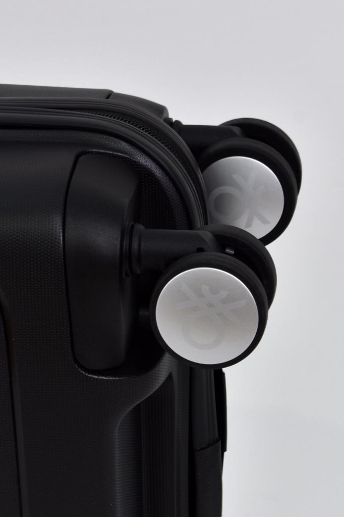 Kırılmaz Polipropilen 2'li Valiz Seti Orta Boy - Kabin Boy Siyah BNT1000
