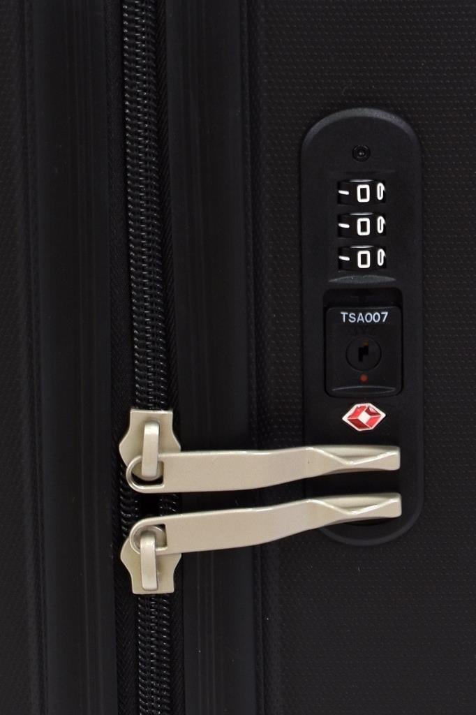 Kırılmaz Polipropilen 2'li Valiz Seti Orta Boy - Kabin Boy Siyah BNT1000