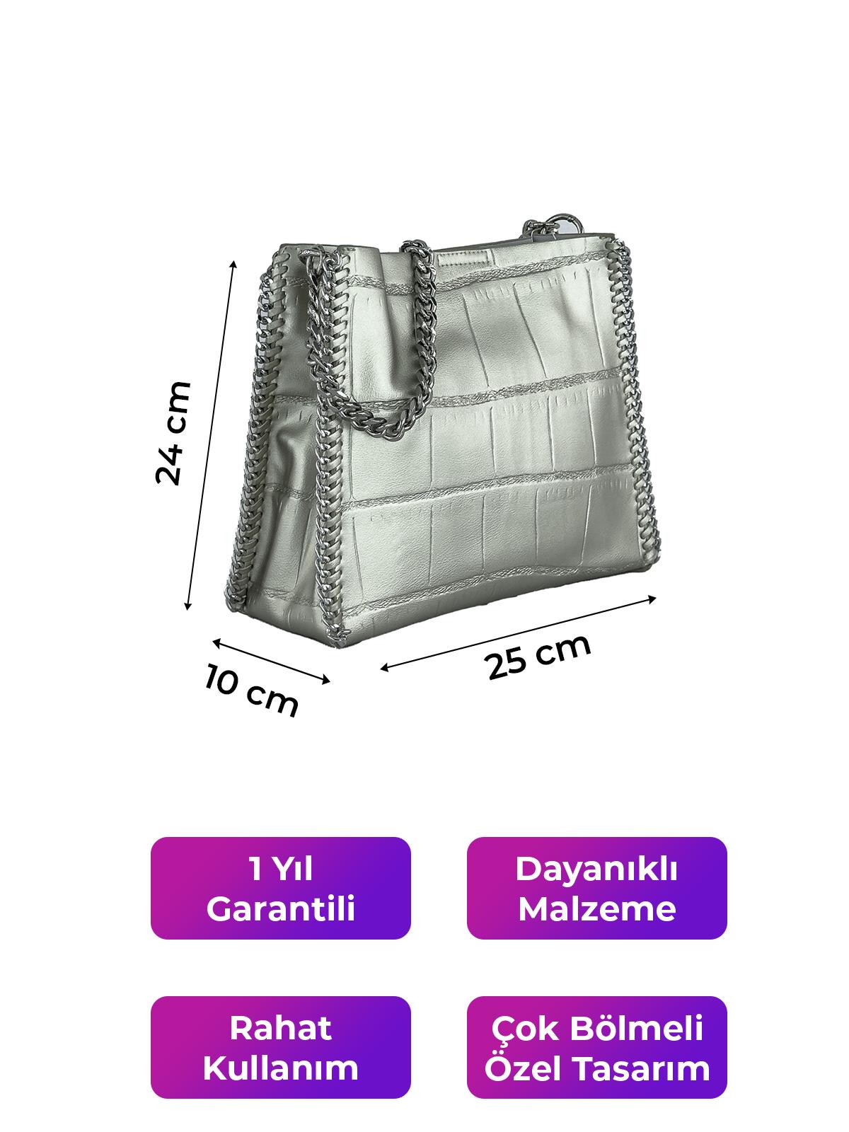 Kriste Bell Çapraz Askılı Kadın Çanta Gümüş 26553