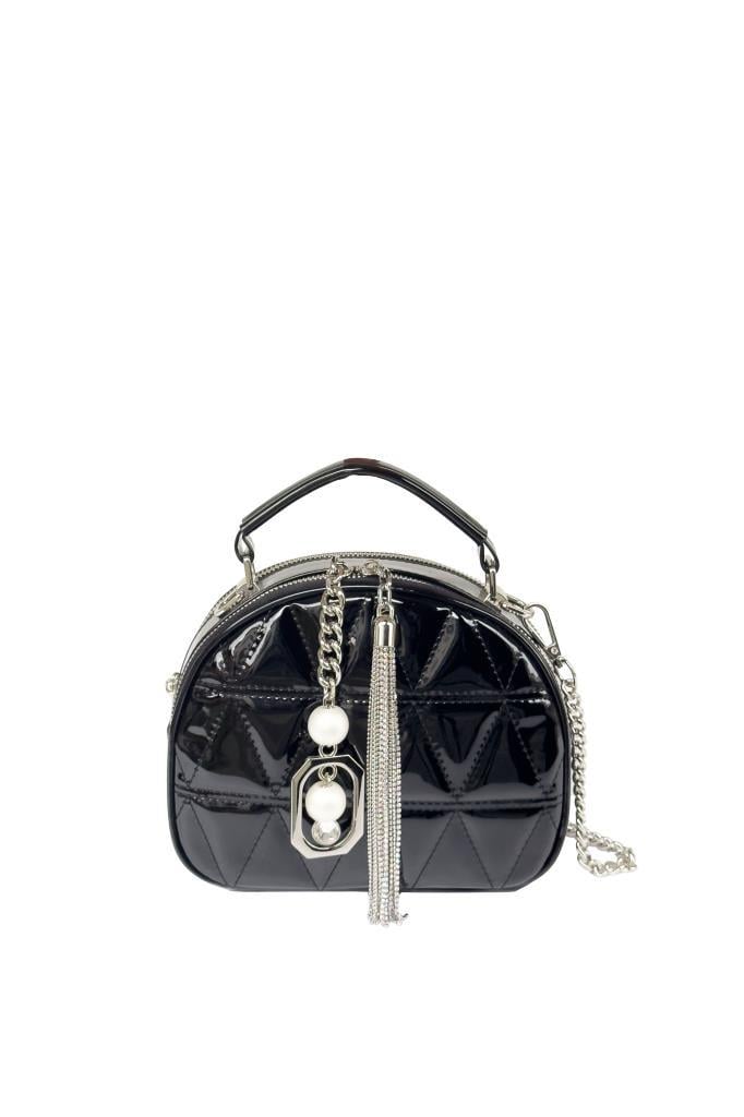 Kriste Bell Çapraz Askılı Kadın Çanta Rugan Siyah 26669