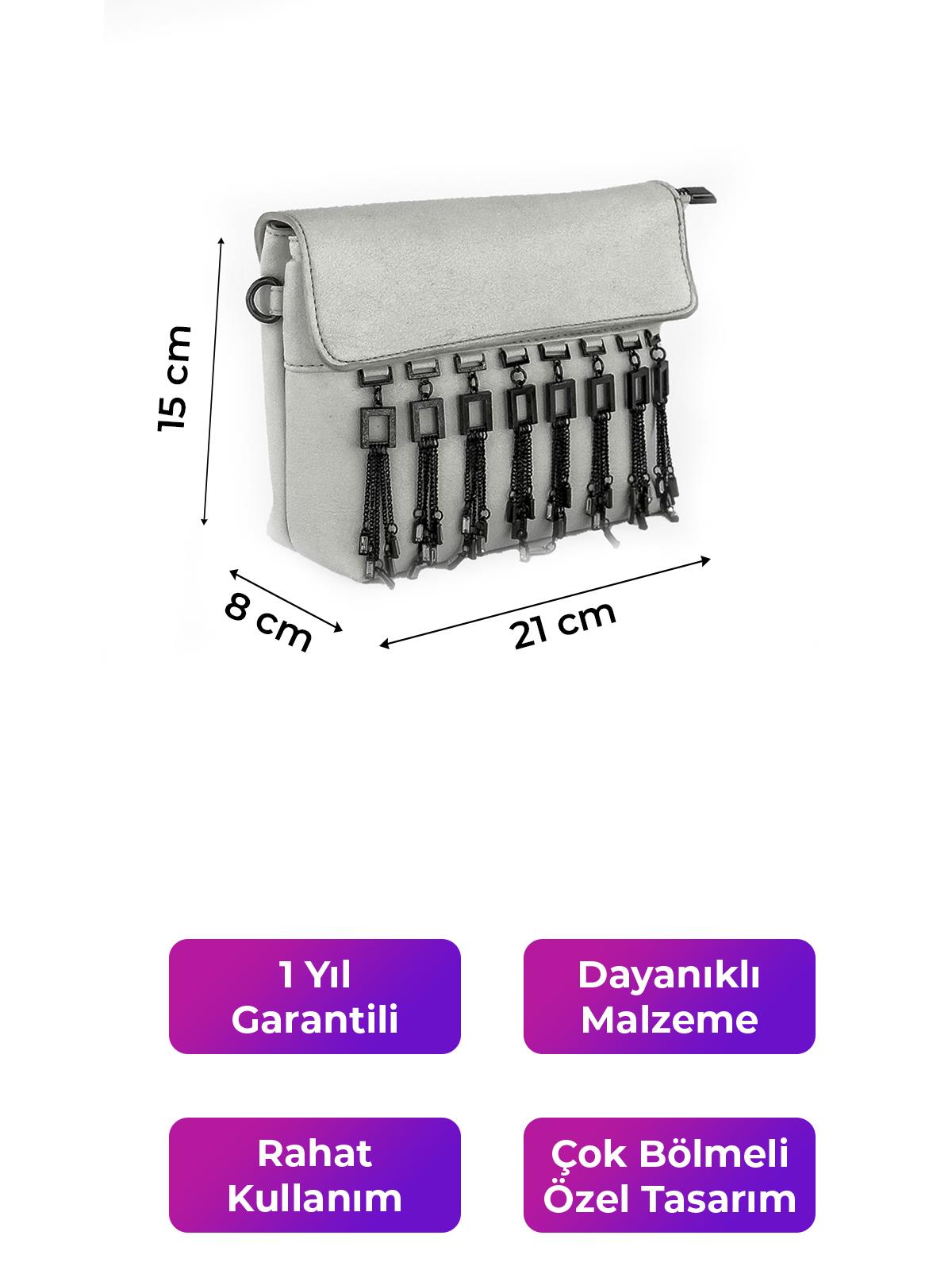 Kriste Bell Çapraz Askılı Kadın Çanta Beyaz 26104