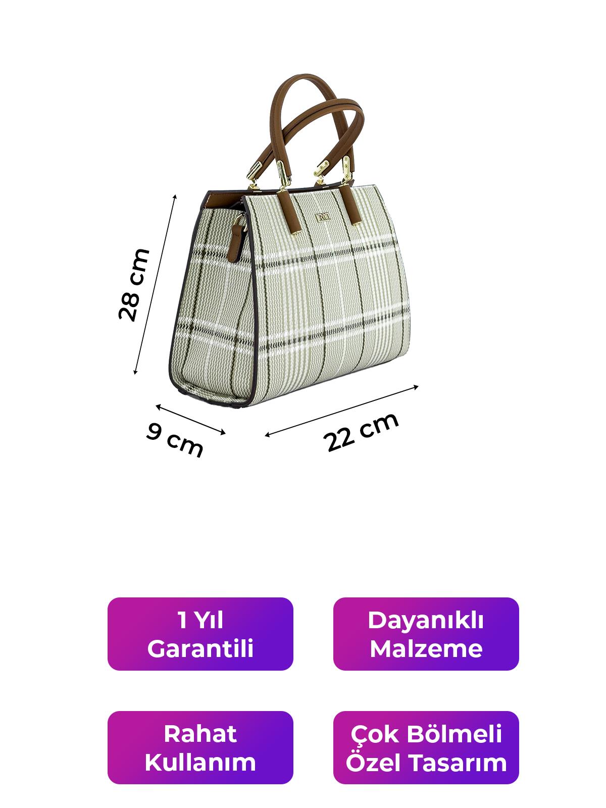 Kriste Bell Kadın Çanta Ekose - Bej 7406-E